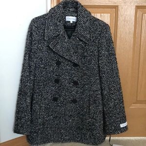 Women’s Calvin Klein double-breasted coat.